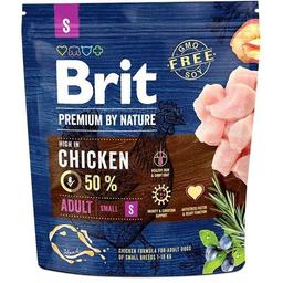 Сухой корм для собак мелких пород Brit Premium Dog Adult S, с курицей, 1 кг