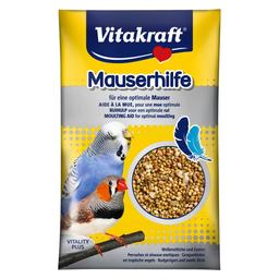 Витамины для волнистых попугаев и экзотических птиц Vitakraft Mauserhilfe семена при линьке, 20 г (21311)
