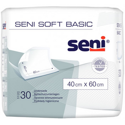 Одноразовые пеленки Seni Soft Basic, 60х40 см, 30 шт. (SE-091-B030-G01)