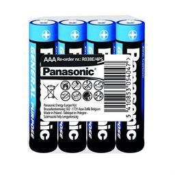 Сольові батарейки мізинчикові Panasonic 1,5 V ААА R03 General Purpose, 4 шт. (R03BER/4PR)