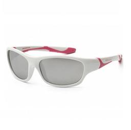 Дитячі сонцезахисні окуляри Koolsun Spor, 6-12 років, білий з рожевим (KS-SPWHCA006)