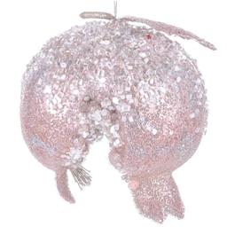 Ялинкова прикраса Lefard Гранат, 10,5 см, світло-рожевий (66-004)