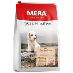Сухий корм для цуценят і собак, що годують Mera Pure Sensitive Puppy, з індичкою та рисом, 12,5 кг (56350)