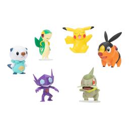 Набір ігрових фігурок Pokemon W6 Battle Figure Sableye + Axew + Snivy + Tepig + Oshawott + Pikachu (PKW3062)