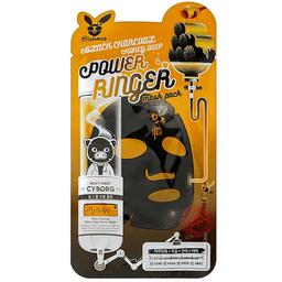 Тканевая маска для лица Elizavecca Black Charcoal Honey Deep Power Ringer Mask Pack Древесный уголь, 23 мл