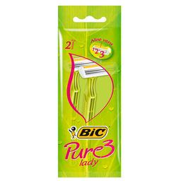 Бритва жіноча BIC Pure 3 Lady, без змінних картриджів, 2 шт.