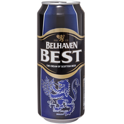Пиво Belhaven Best, бурштинове, фільтроване, 3,2%, з/б, 0,44 л (472629)