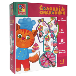 Гра настільна Vladi Toys Міні-розвивашка Солодкі ласощі, українська мова (VT1804-42)