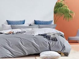 Комплект постельного белья Ecotton, полуторный, сатин, 215х150 см, серый (23672)