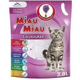 Силікагелевий наповнювач для котячого туалету Miau-Miau Лаванда, 3,8 л