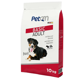 Cухий корм для дорослих собак PetQM Dog Basic Adult with Beef&Vegetables, з яловичиною та овочами, 10 кг (701564)