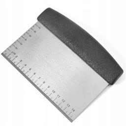 Шкребок для разрізання тіста Kamille із пластиковою ручкою, 15х12 см (KM-7814)