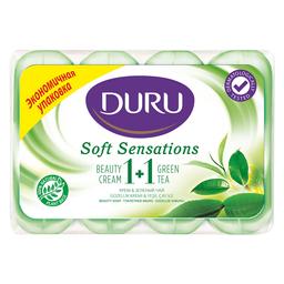 Мыло Duru 1+1 Soft Sensations Зеленый чай с увлажняющим кремом, 4 шт. по 80 г