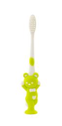 Зубная щетка с присоской Baby Team, салатовый (7202_медвежонок)
