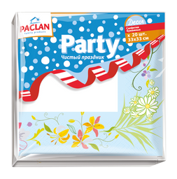 Трехслойные бумажные салфетки Paclan Party, 20 шт.