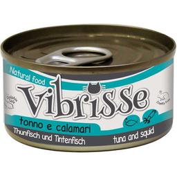 Влажный корм для кошек Vibrisse с тунцом и кальмаром 70 г