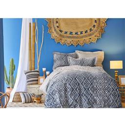 Комплект постельного белья Karaca Home Nitara mavi 2020-1, сатин, евростандарт, голубой (svt-2000022231244)