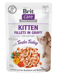 Беззерновой влажный корм для котят Brit Care Cat pouch, нежная индейка, 85 г