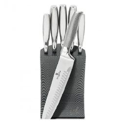 Набір ножів Berlinger Haus з підставкою Kikoza Collection, 6 предметів, сріблястий (BH 2173)