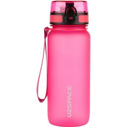 Пляшка для води UZspace Colorful Frosted, 650 мл, рожевий (3037)
