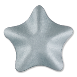Тарелка Offtop Звезда, серый (854980)