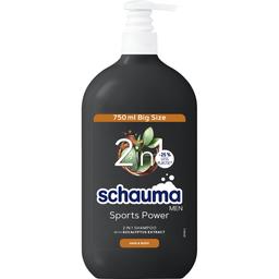Шампунь Schauma Men Sports Power 2 в 1, для волос и тела, 750 мл