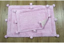 Набор ковриков Irya New Stria pembe, 90х60 см и 60х40 см, розовый (svt-2000022226127)