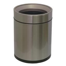 Ведро для мусора круглое без крышки Jah, 12 л, 21,1x21,1x33 см, серебряный металлик (JAH351 silver)