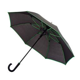 Зонт Bergamo Line, черный с зеленым (7130009)