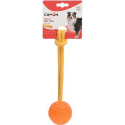 Іграшка для собак Camon М'яч, TPR, з мотузкою, 6,5 см, в асортименті