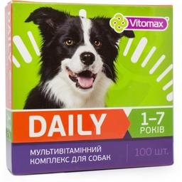 Мультивітамінний комплекс Vitomax Daily для собак 1-7 років, 100 таблеток