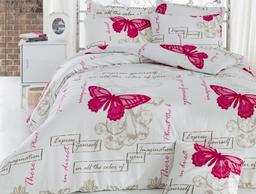 Комплект постельного белья Eponj Home Piti Mor, ранфорс, евростандарт, фиолетовый, 4 предмета (2000008485906)