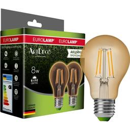 Світлодіодна лампа Eurolamp LED Deco, A60, 8W, E27, 4000K, 2 шт. (MLP-LED-A60-08274(Amber)new)