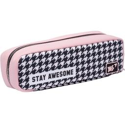 Пенал мягкий Yes PH-22-3 Stay Awesome, 21х7х6 см, черный с розовым (533245)