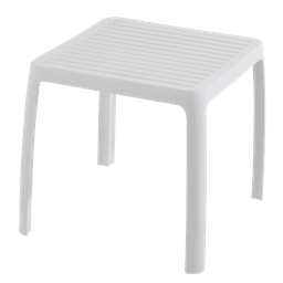 Стол для шезлонга Papatya Wave, 42х42 см, белый (882040)