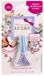 Лак для нігтів Lukky Конфетті-Мікс, зі зірочками, фіолетово-білий з блакитним (T16753)