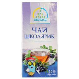 Чай трав'яний Бескид Школярик з чорницею і мелісою, 30 пакетиків