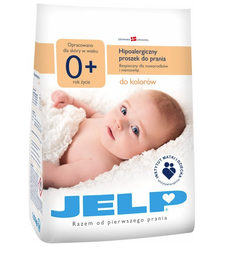 Гіпоалергенний пральний порошок Jelp 0+, для кольорових тканин, 1,12 кг