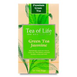 Чай зеленый Tea of Life с ароматом жасмина, в пакетиках, 25 шт. (582937)