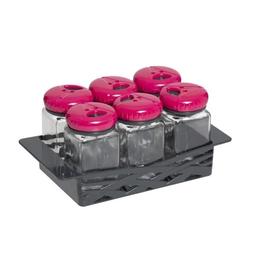 Набор баночек для специй Herevin Bright colours, 160 мл, 6 шт., розовый (132290-560)