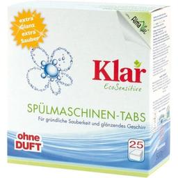 Органічні таблетки для посудомийних машин Klar, 25 шт.