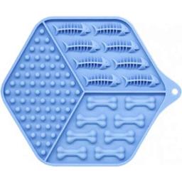Коврик-кормушка WahoPet для собак, силиконовый, 200 мл, синий (WA00003)