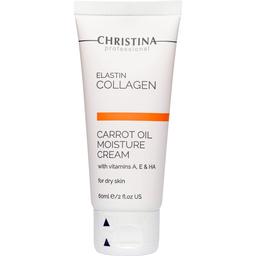 Зволожувальний крем для сухої шкіри Christina Elastin Collagen Carrot Oil Moisture Cream With Vitamins A, E & HA 60 мл