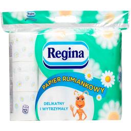 Туалетная бумага Regina Camomile FSC Ромашка трехслойная 12 рулонов