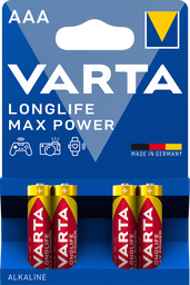 Батарейка Varta Longlife Max Power AAA Bli 4 Alkaline, 4 шт. (4703101404)