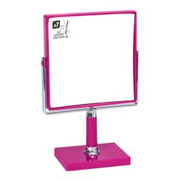 Зеркало на подставке Beter Viva Make Up Macro Mirror двухстороннее 14.5 см розовое