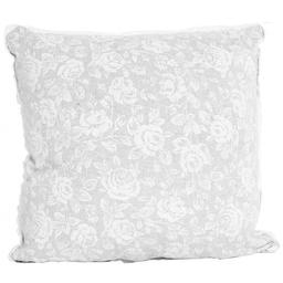 Декоративная наволочка Прованс white Rose с кружевом, 40х40 см (3686)