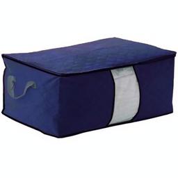 Коробка-органайзер Stenson складная для хранения вещей 46х28х48 см темно-синяя (25877)