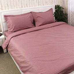 Комплект постельного белья Руно Пудра, семейный, сатин страйп 1х1 см, розовый (50ДУ_Пудра)