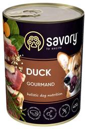 Влажный корм для взрослых собак всех пород Savory Dog Gourmand, с уткой, 400 г